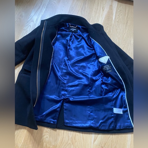 J Crew Women’s Italian Fabric Black Toscana Coat in Size 0 (runs large) - Picture 2 of 6